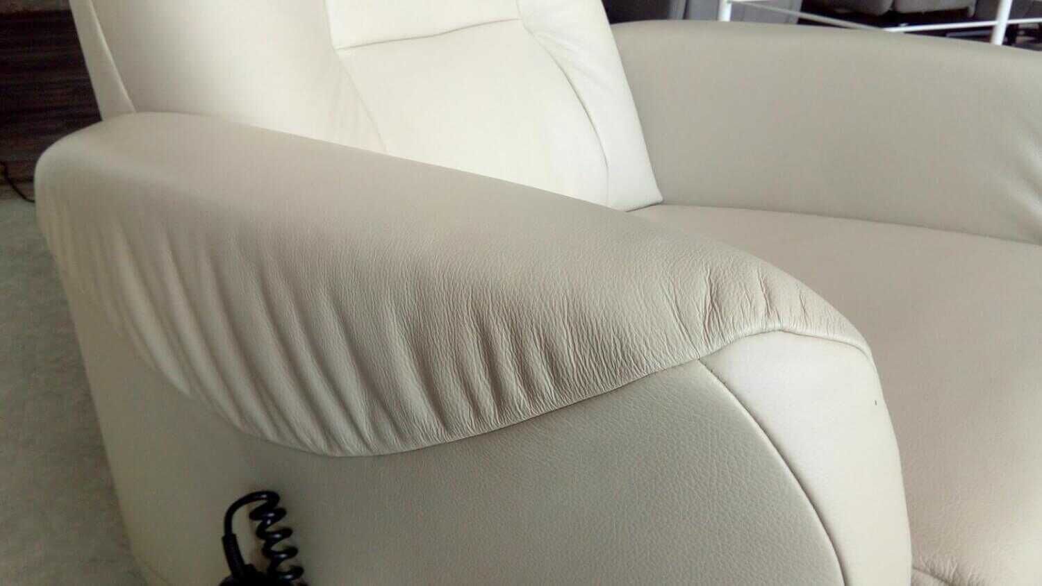 himolla - Himolla Cliff 9950 Leder Totto Porzelan Creme mit motorischer Relaxfunktion und Aufstehhilfe - 4
