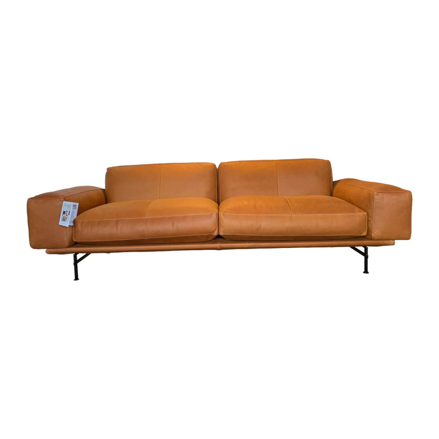 Sofa 10010 Prime Leder Waxx Select Gobi Braun Orange