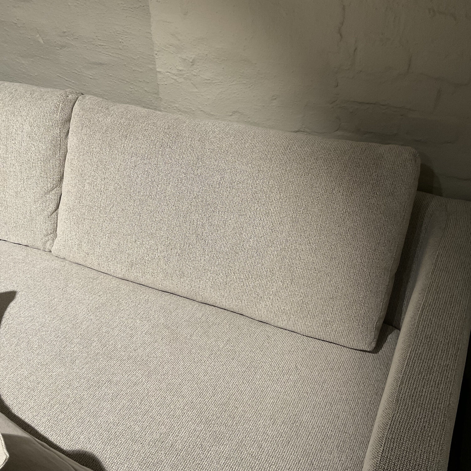 Casamobile Living - Ecksofa Britt Stoff 2 Sneak Natur Beige Füße Metall Inklusive Kissen - 5