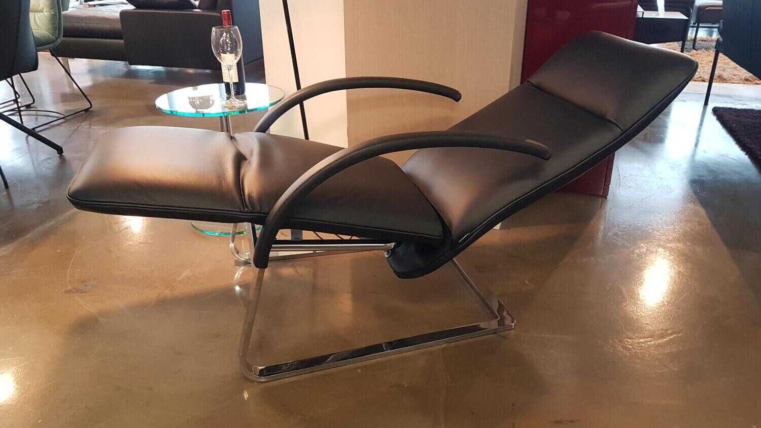 Franz Fertig - Sessel Fino Leder Napoli Nero Schwarz mit Verstellfunktion - 4