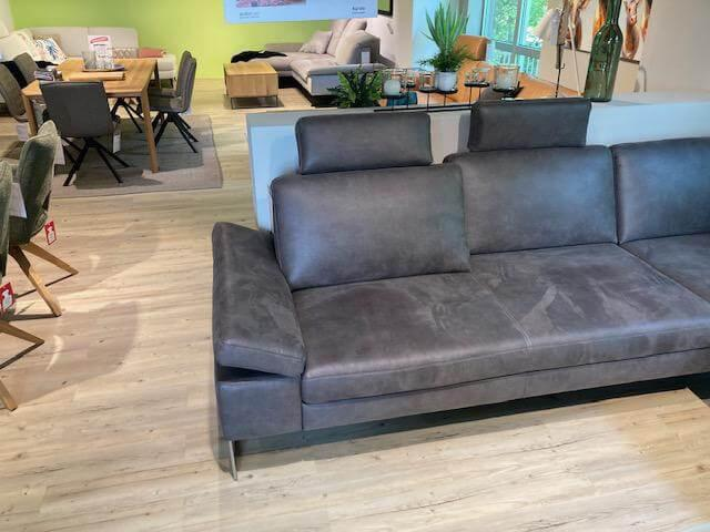 Activineo - Ecksofa Barolo Stoff Relax 66 Graphite Grau mit 2 Kopfstützen - 6