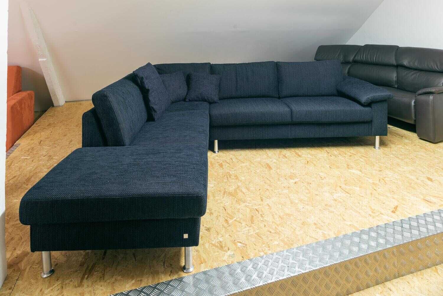 89b9961bd492e004de7b0ee9805a8ec0 E. Schillig - Ecksofa Concept Plus Stoff Blau Sitztiefenverstellung - 2