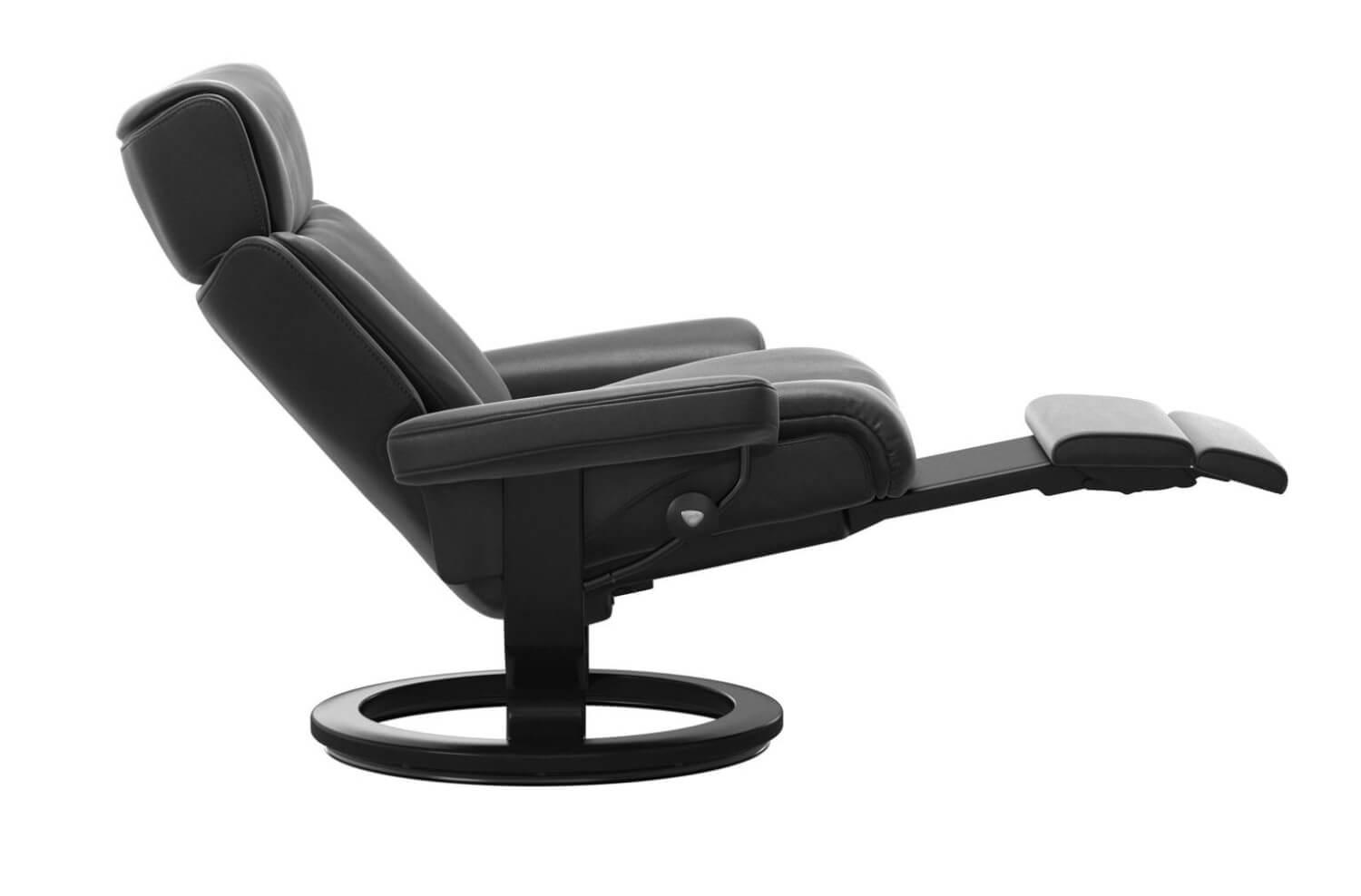 Stressless - Sessel Magic M Classi Mit LegComfort Akku 1144716 Leder Color Cori 70 Blue Blau Holz Schwarz - 4