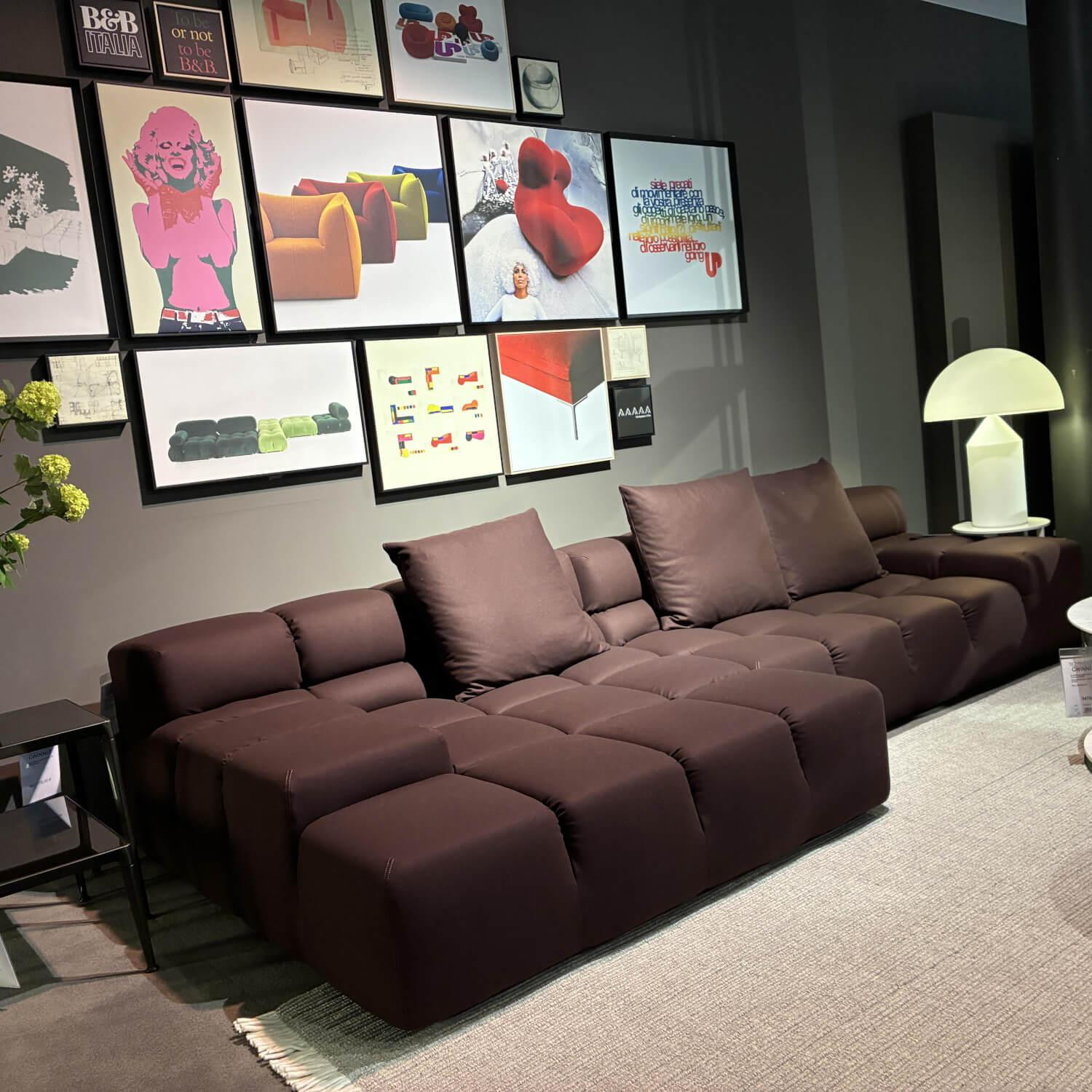 B&B Italia - Ecksofa Tufty Time Stoff Lavinia Fleckveilchen Lusso Lila mit 3 Rückenkissen - 3