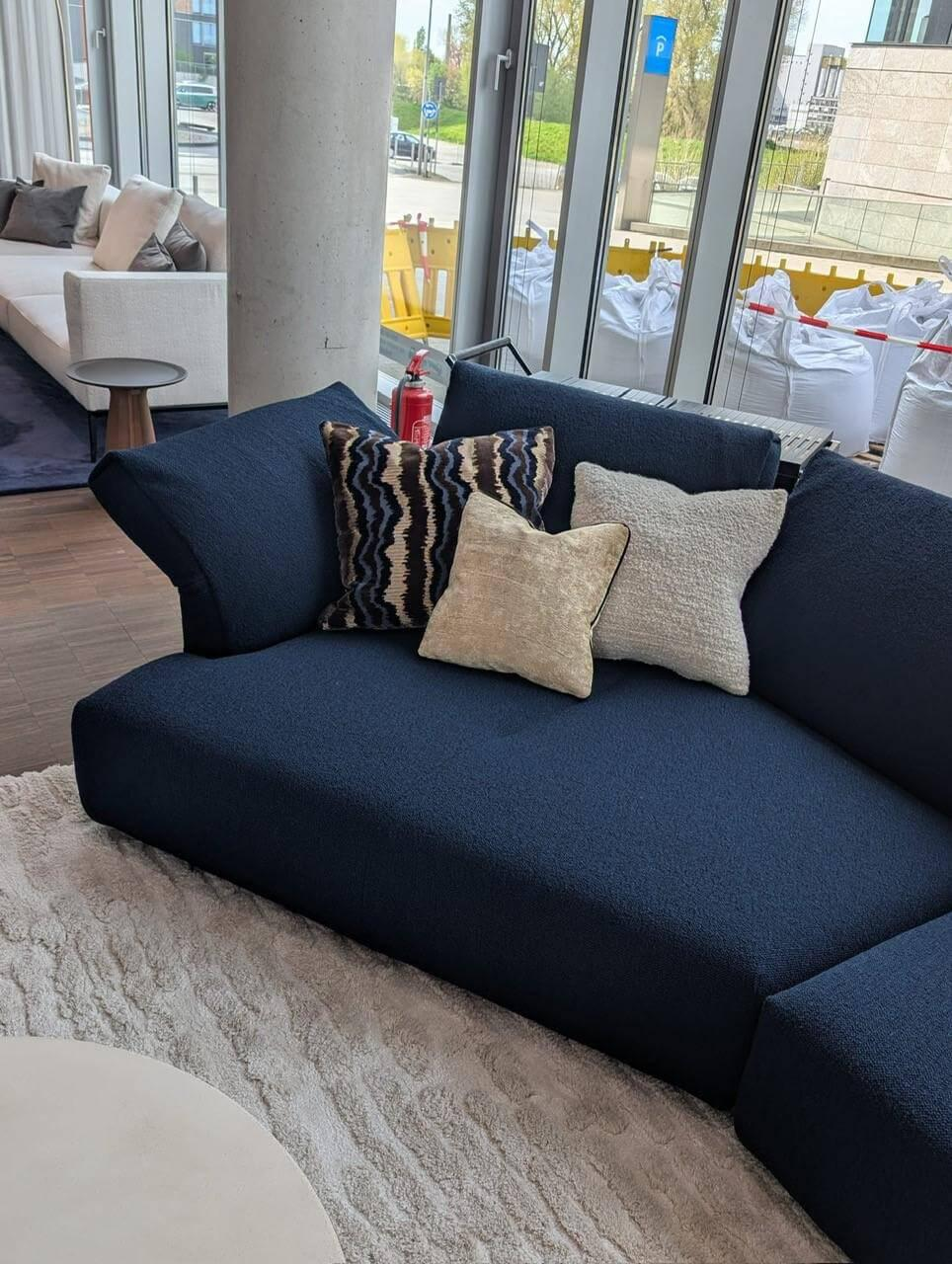 Walter Knoll - Wohnlandschaft Molamisa Stoff Undersea Blau ohne Dekokissen - 3