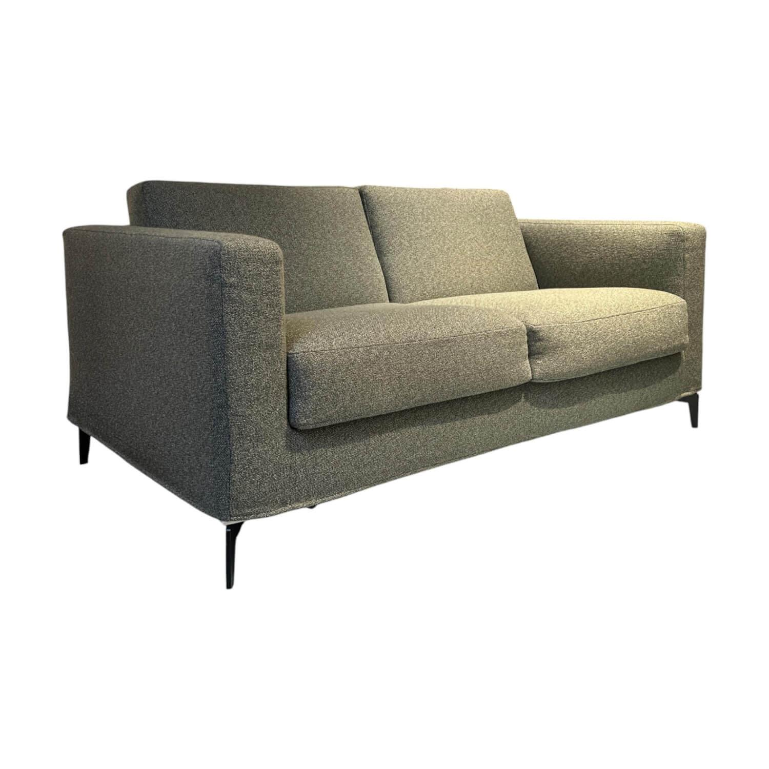 Bodema - Schlafsofa Richard Stoff Bonsai CH2955 032 Grün Metallfüße Schwarz Matt Mit Taschenfederkernmatratze - 1