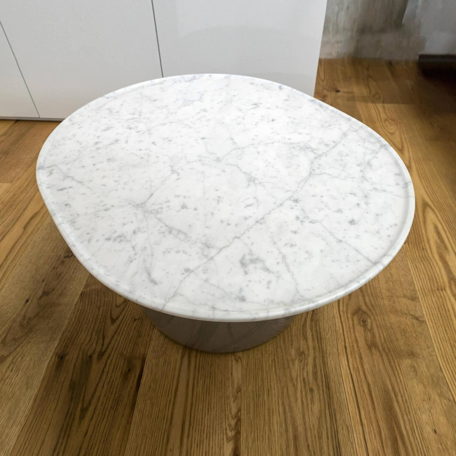 B&B Italia - Beistelltisch Button Oval Marmor weiss - 4