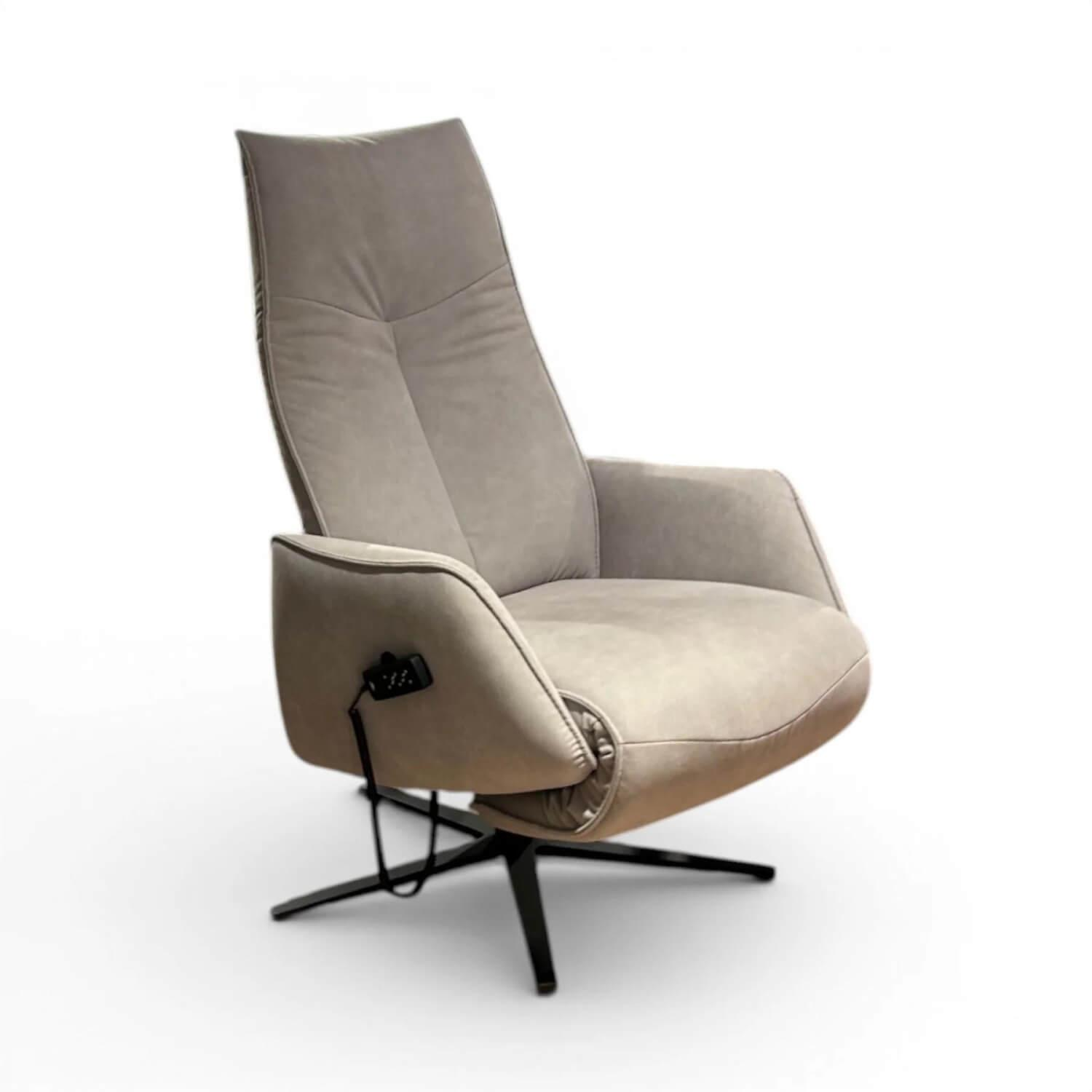 himolla - Sessel 7917 S-Lounger Stoff Aquaclean Silber Grau Sternfuß Metall Schwarz Pulverbeschichtet Inkl. Elektr. Verstellfunktion - 4