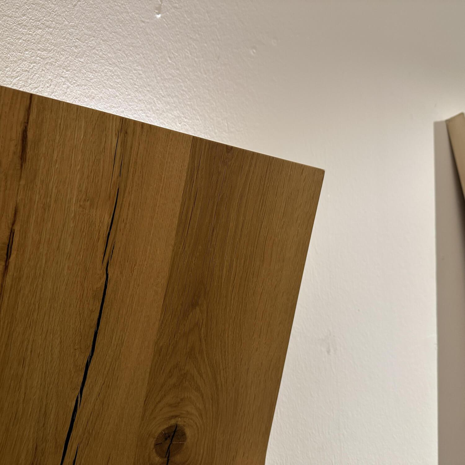 Gwinner - Wohnwand Kubo Media Lack Seidenmatt Fango Grau Holz Balkeneiche Honig - 8