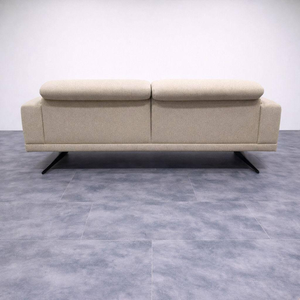 Casada - Sofa 3-Sitzer 1565 Stoff 20 Q2 Eden Gris Beige Gestell Metallkufen Anthrazit Pulverbeschichtet - 6