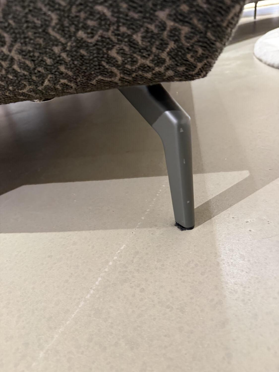 Hülsta - Sofa Abschlusssessel 470 Stoff 082-49 Schwarzbraun Fuß Aluminium Umbragrau Lackiert - 3