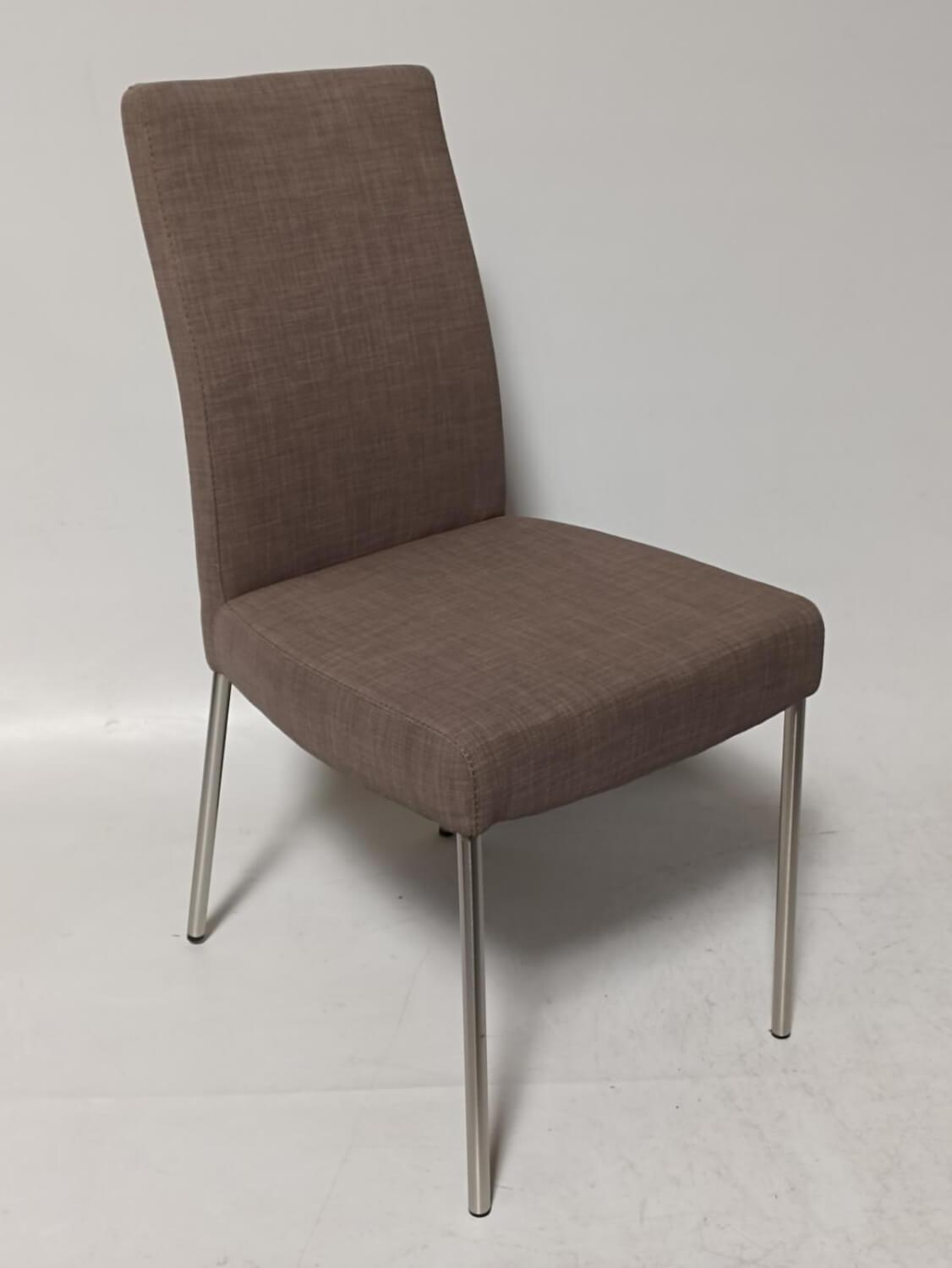 Garant - 6er-Stuhlgruppe Lamon Stoff Imola 07 Natur Fuß Rundrohr Edelstahl Kontrastnaht - 2