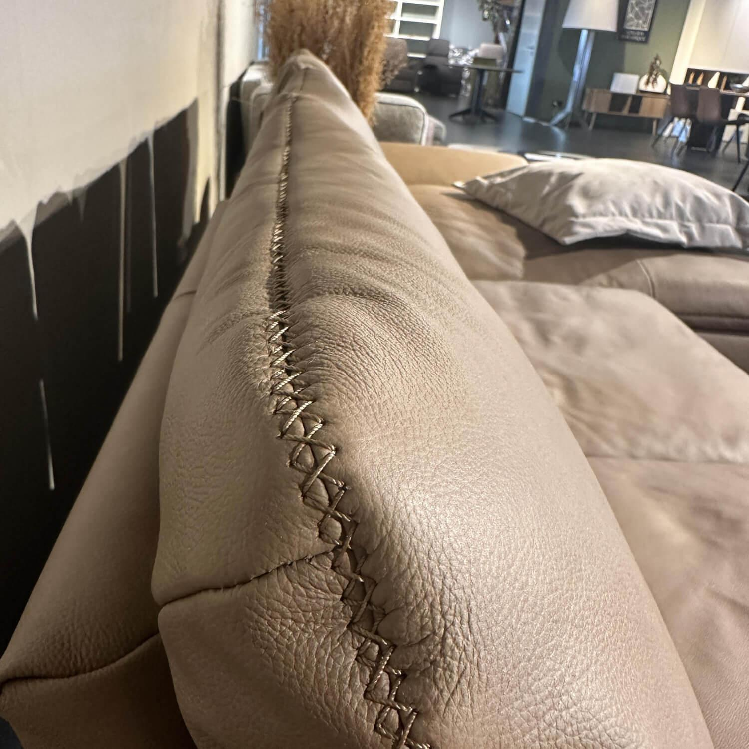W. Schillig - Ecksofa Montefano Bezug Leder Z6921 Fango Beige Mit Sitztiefenverstellung - 12