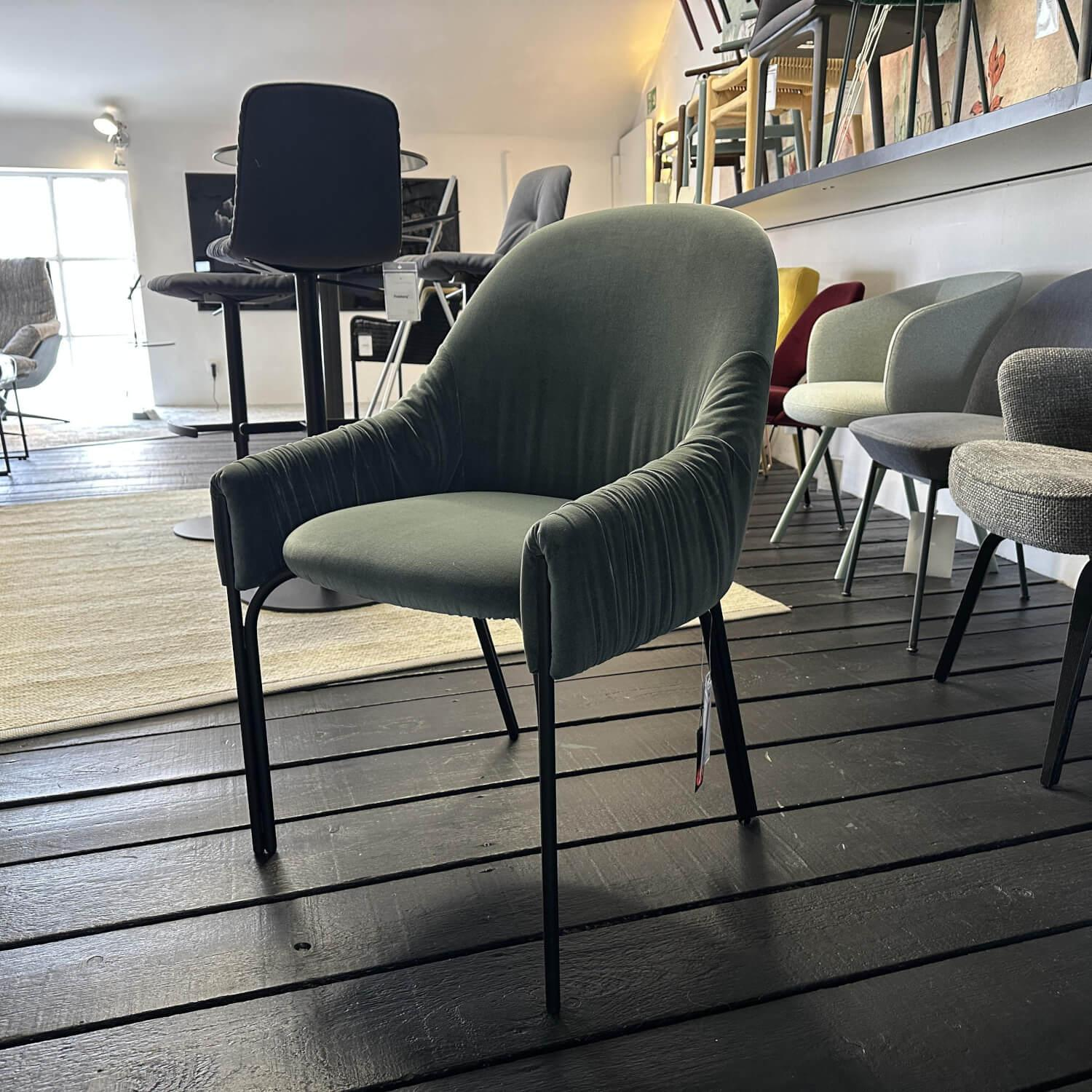 Freifrau - Armlehnstuhl Celine Low Stoff Spritz Aqua Blau Grün Gestell Metall Schattengrau Mit Kunststoffgleitern - 3