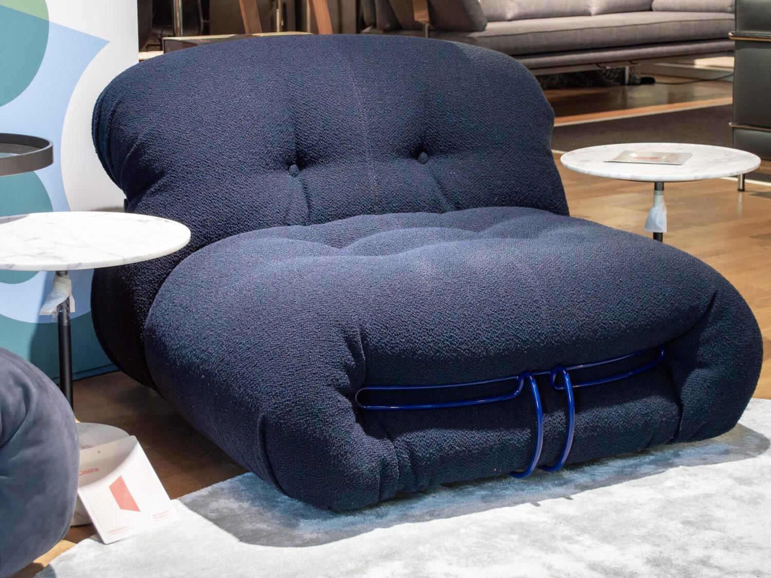 Cassina - Sessel 944 01 Soriana Stoff 13L021 Notte Dunkelblau - 2