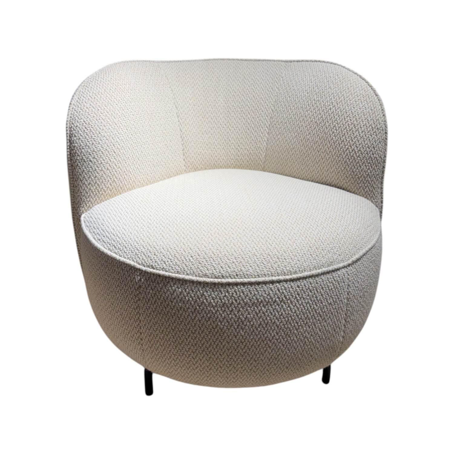 himolla - Sessel 7596 32K Stoff 18 Marble Pebbles Beige Drehgestell Metall Anthrazit - 1