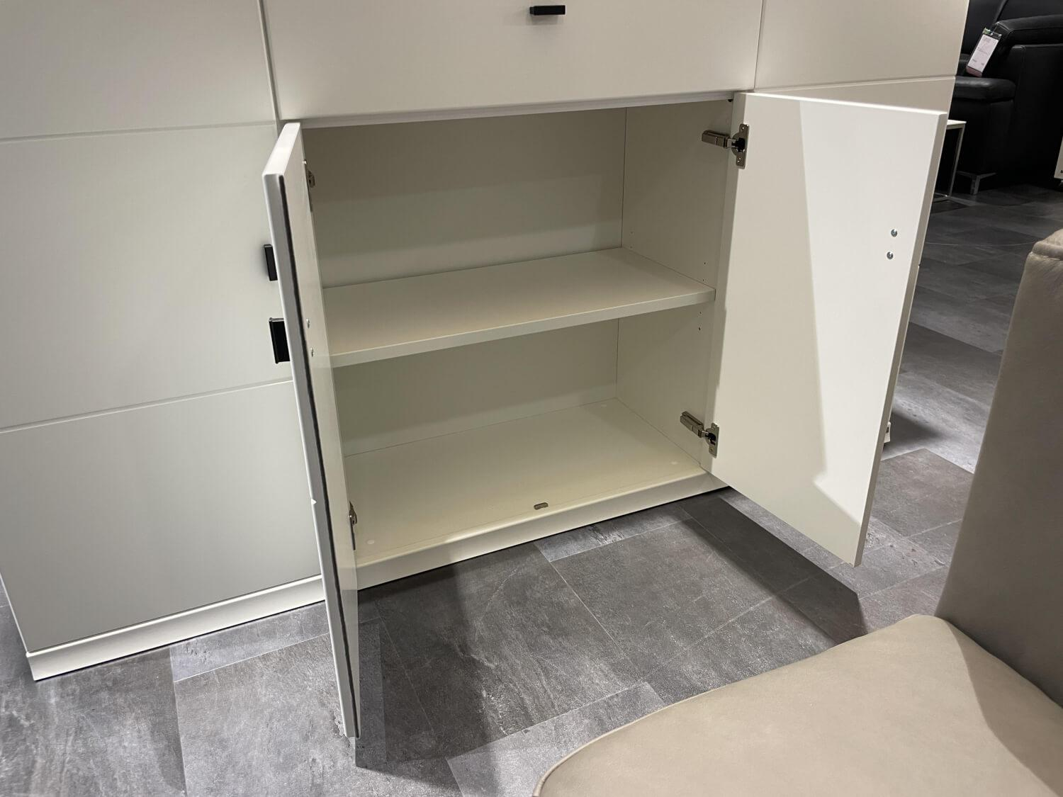 Musterring - Highboard Korsika 52878 Lack Weiß PG1 Griff W7 Schwarz Matt - 7