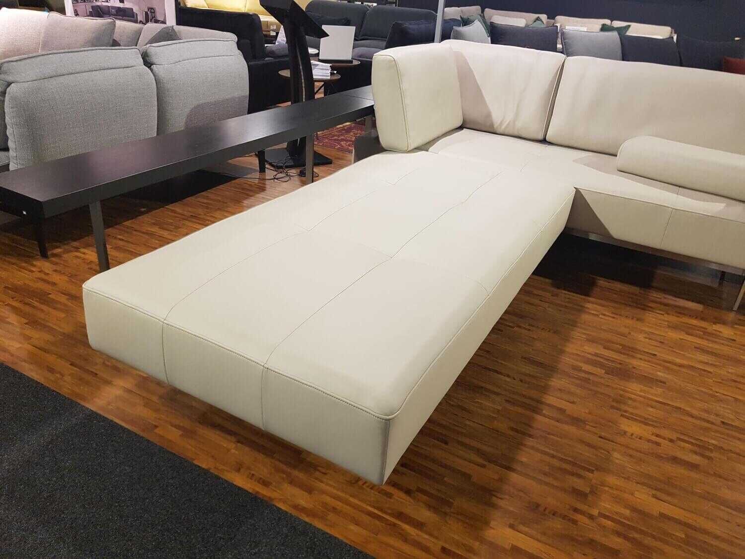 Rolf Benz - Ecksofa Dono Nappaleder Grau Beige Sonderedition - 17