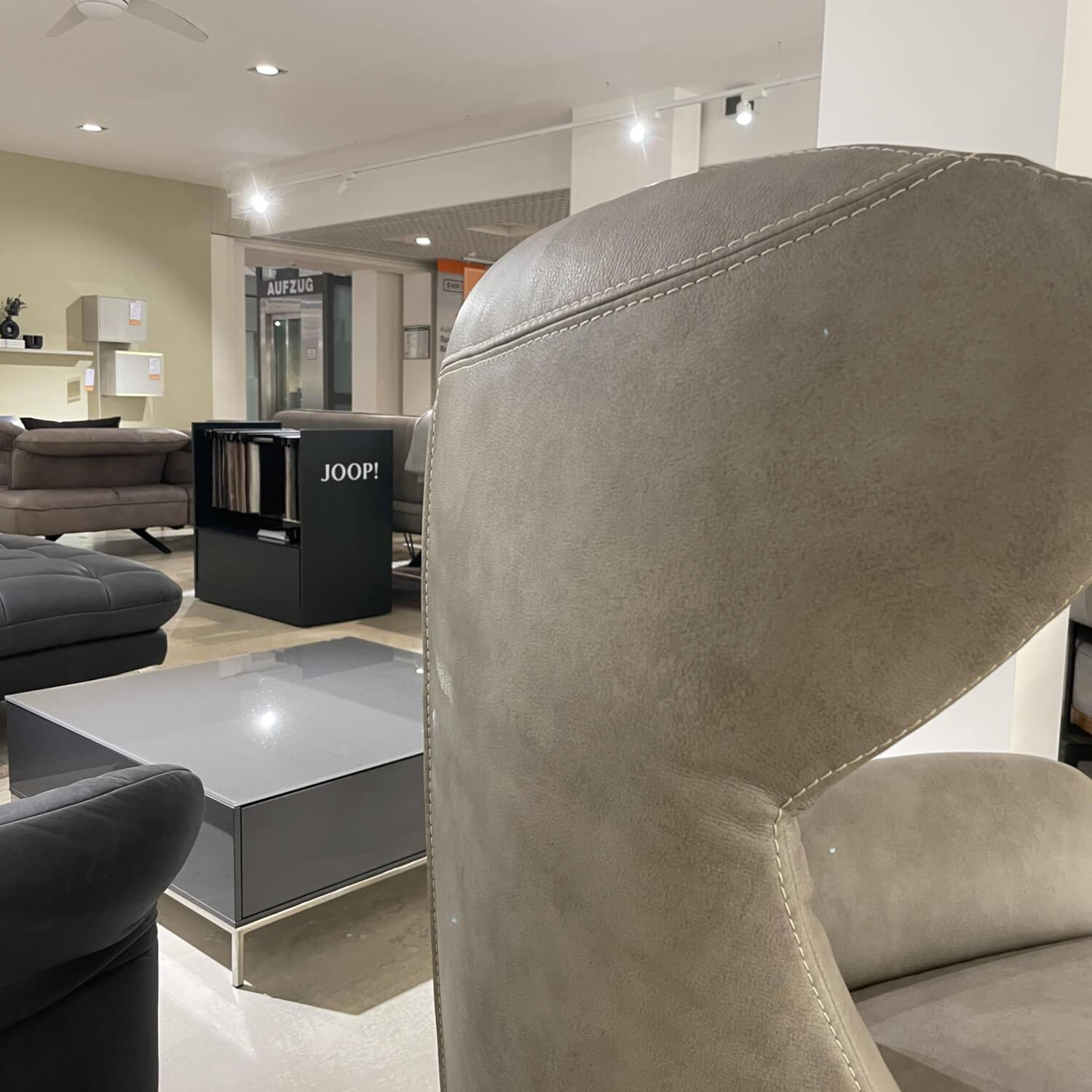 JOOP! - Sessel Joop Living Lounge 8140 Leder 27 Eleganz Grau Sternfuß Anthrazit Pulverbeschichtet - 8