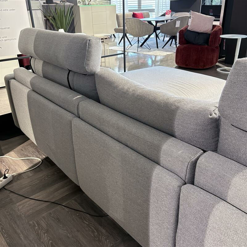 Rom - Ecksofa Cosmo HM 300 Stoff Silver Grau Gestell Schwarz - 7