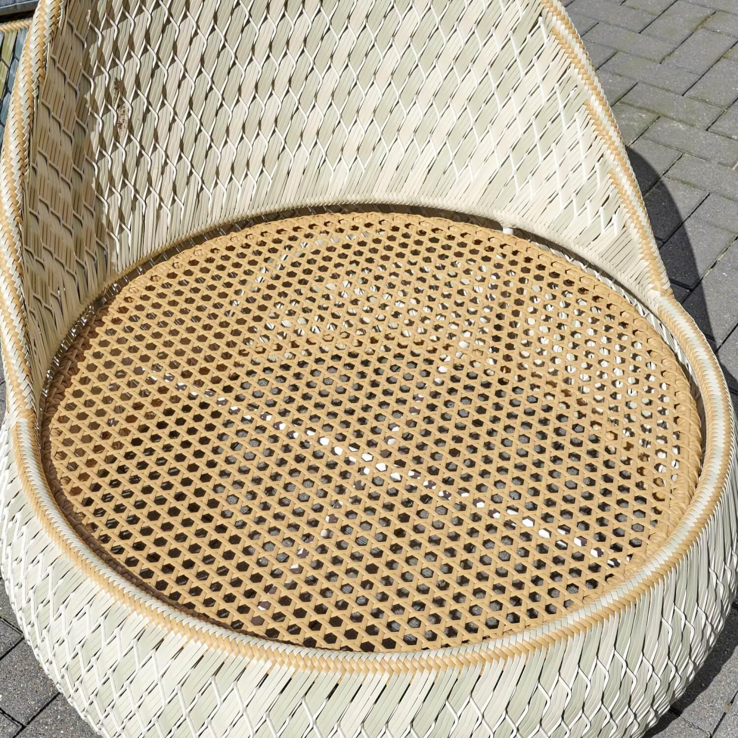 DEDON - Sessel Dala Bezug Stoff Natura Laurel Geflecht Dedon-Faser Ibiza Gestell Aluminium Weiss - 9