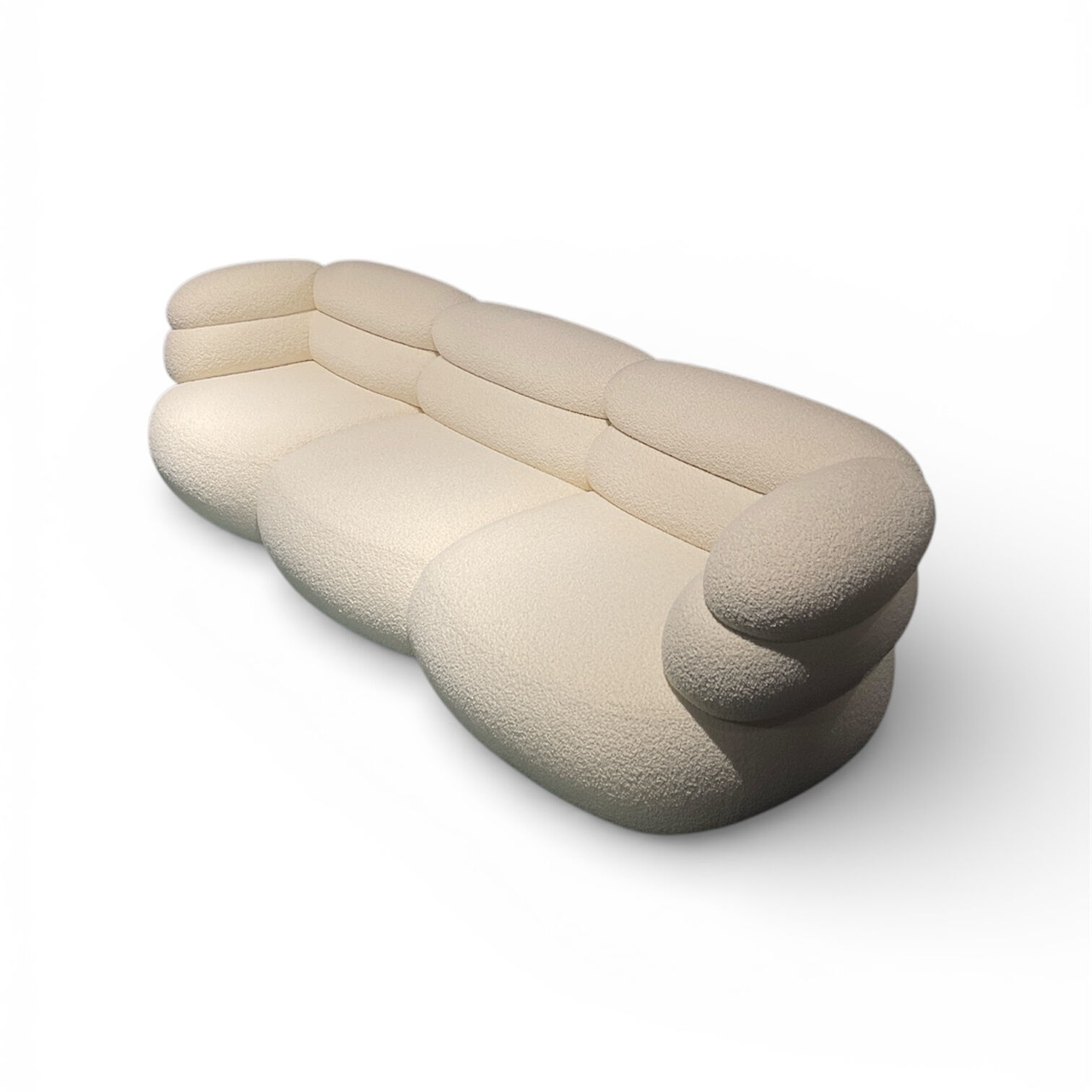 Knoll International - Sofa Biboni BIB3SS Stoff Solid Sublime Cream Beige Füße Kunststoffgleiter - 3