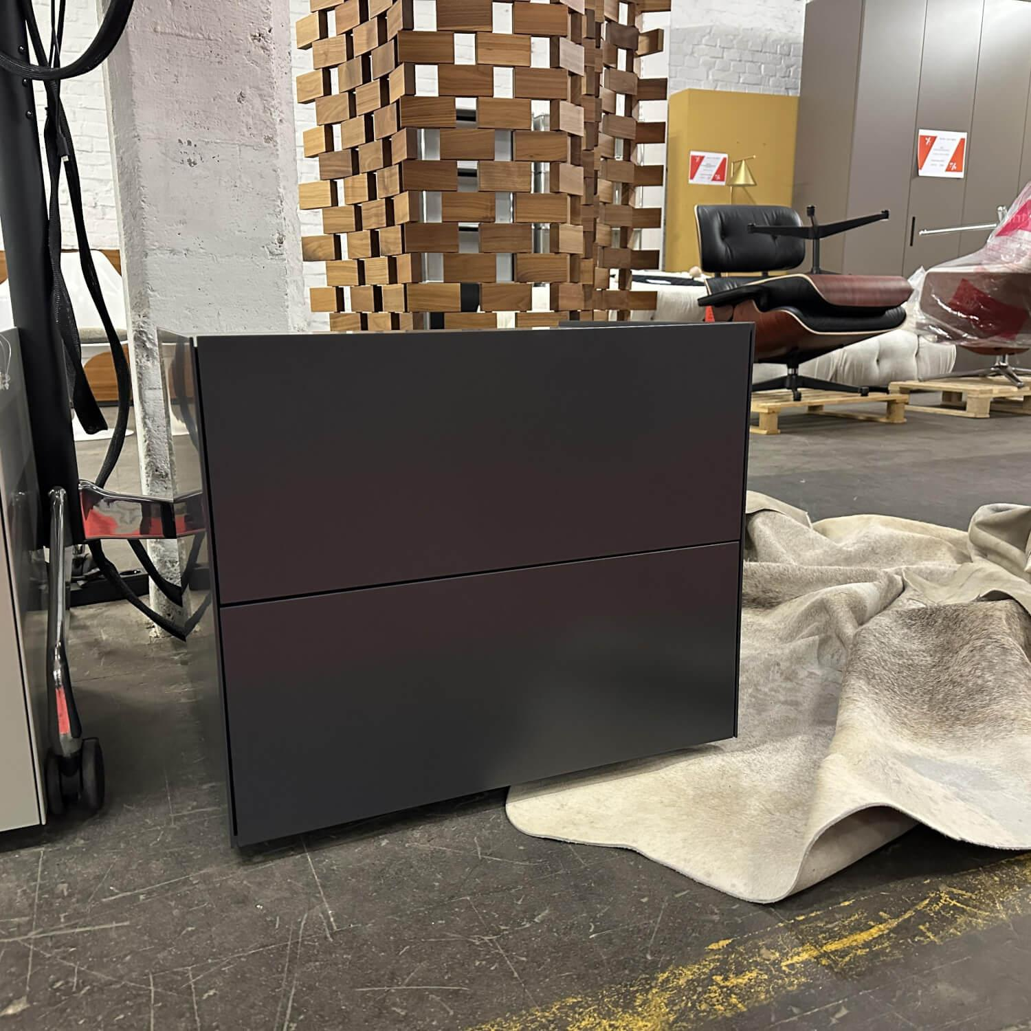 Interlübke - Nachttisch Nr. 1 Mattlack M21 Anthrazit - 2