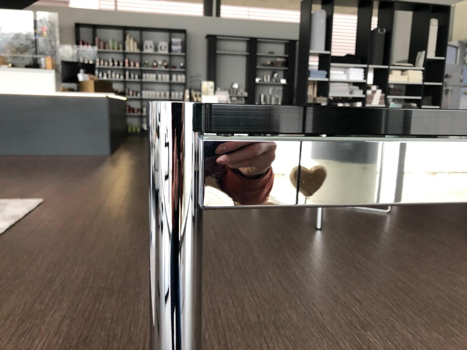 USM Haller - Glastisch Transparent 10075.80 Gestell Chrom - 4