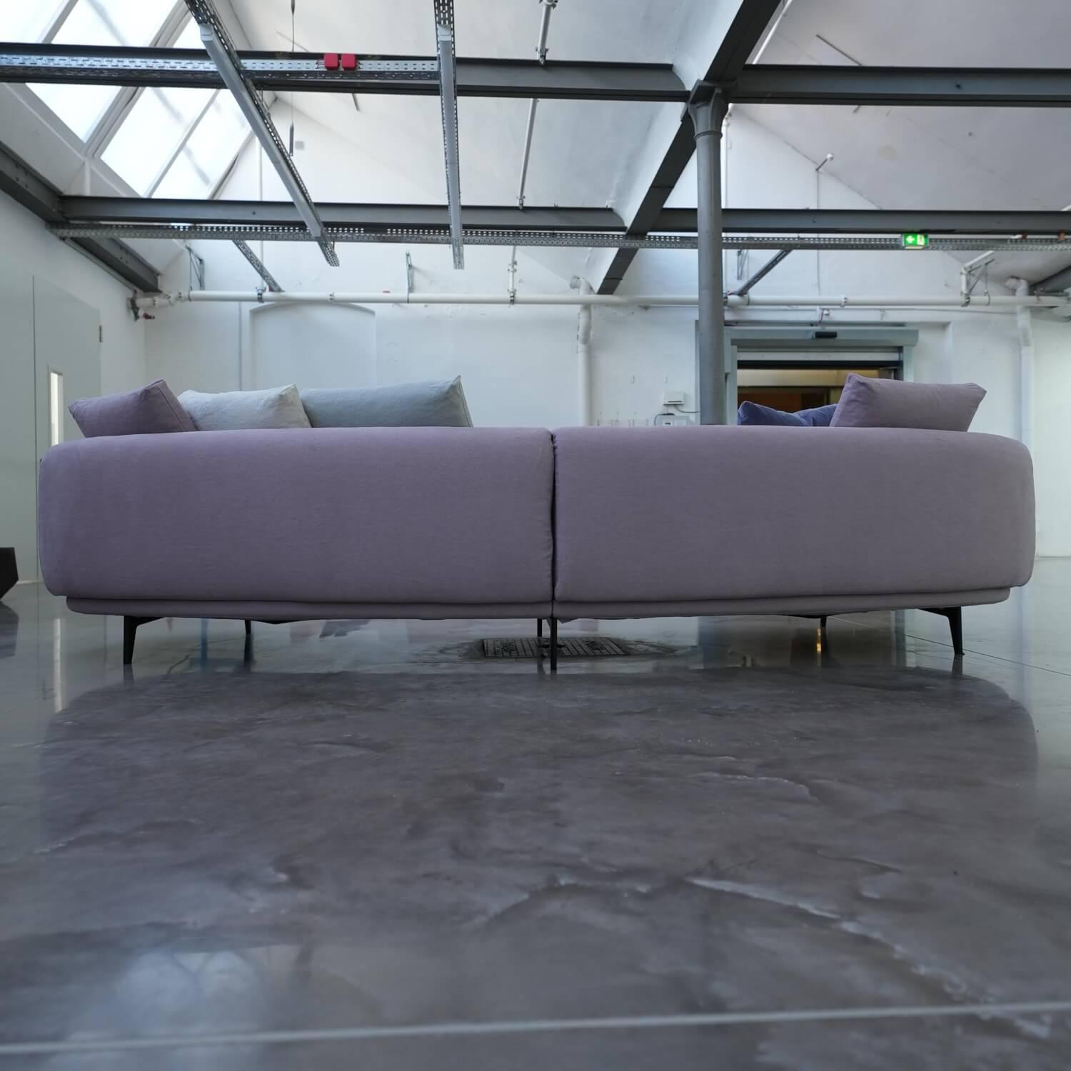 Walter Knoll - Sofa Maaru 850 Stoff Lino 7899 Magnolia Violett Metallgestell Matt Pulverbeschichtet Schwarz - 10