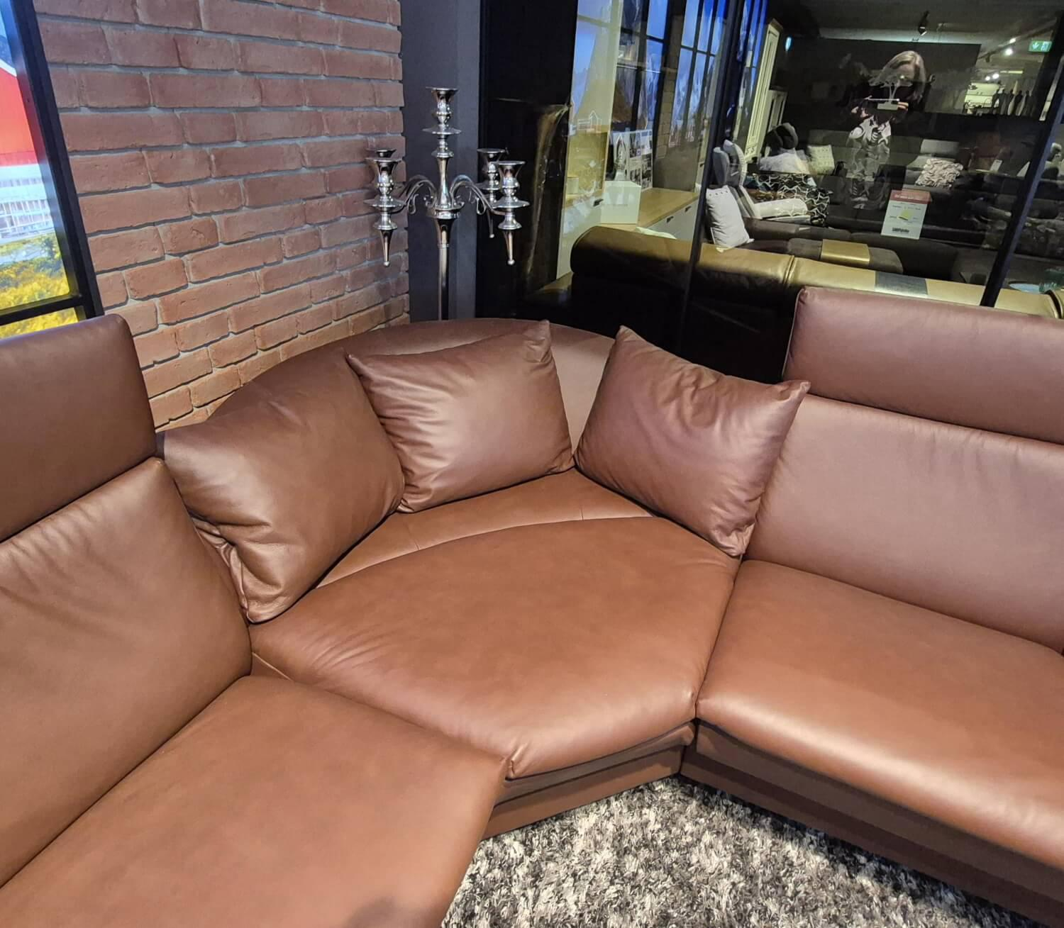 Stressless - Ecksofa Aurora Hoch Leder Paloma Marron Braun Füße Stahl - 8