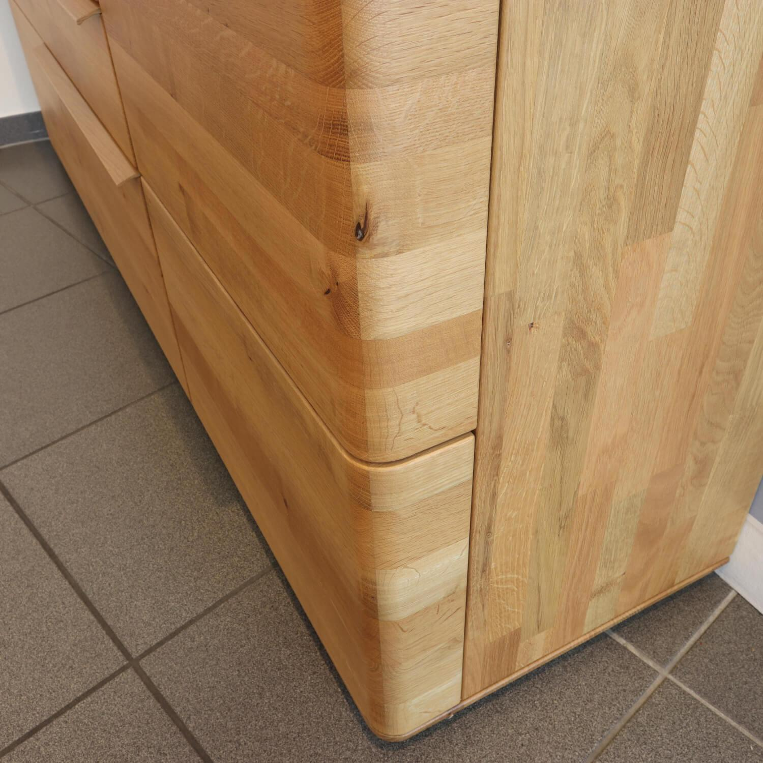 Hülsta - Sideboard Vedua Eiche Massiv Griffe Chrom Glänzend - 6