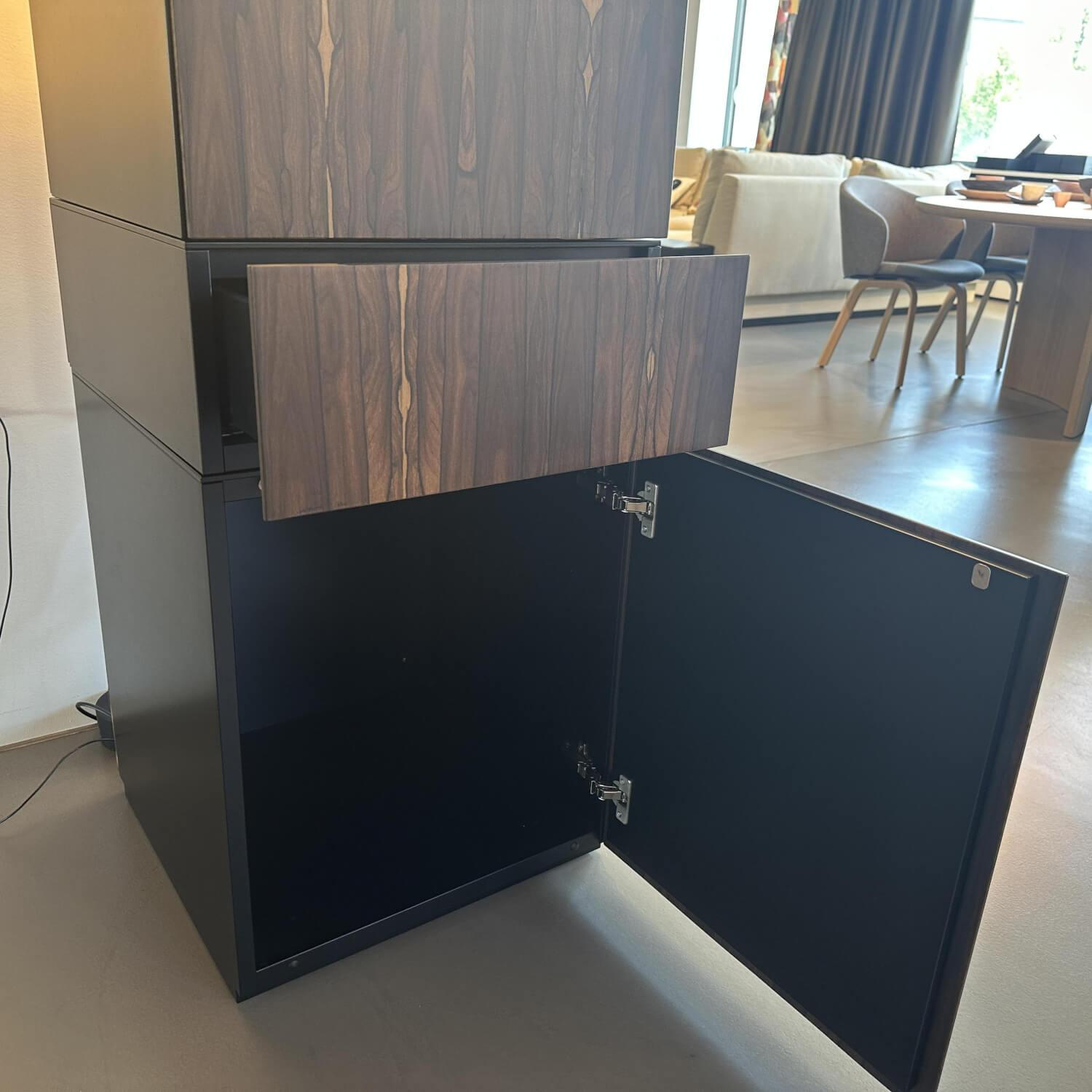 Kettnaker - Kommode Alea Edelfurnier Zirikote Lack Schwarz Mit Drehfunktion - 3