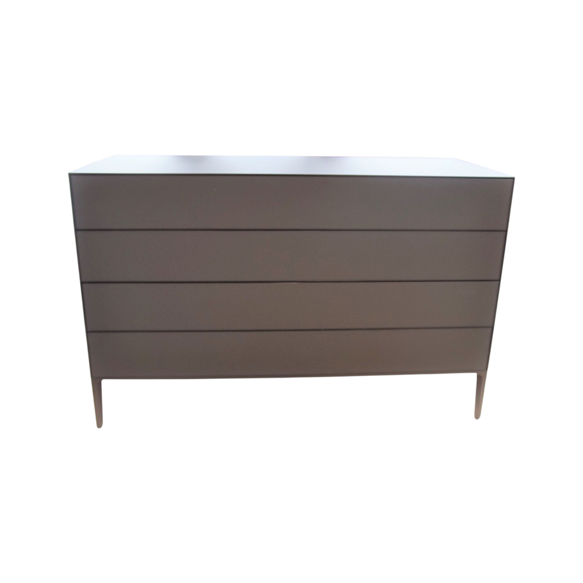 Rimadesio - Kommode Self Up Glas 99 Caffe Opaco Braun Matt Lackiert - 1