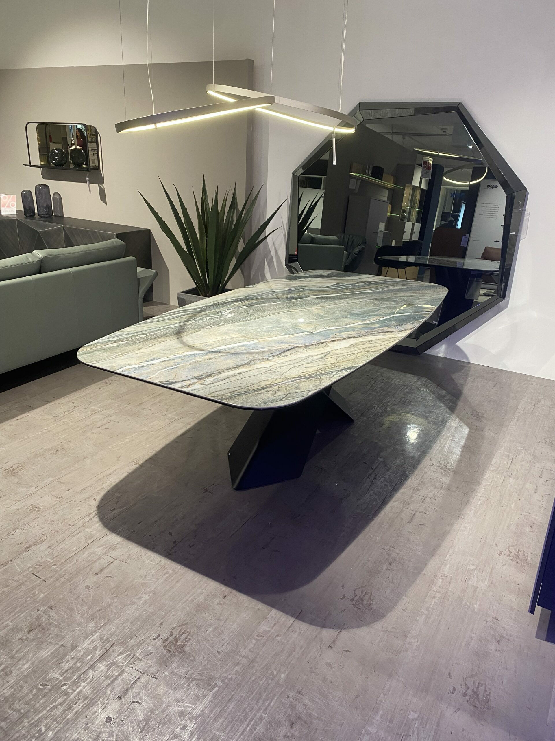 Cattelan Italia - Esstisch Tyron Tischplatte Keramik KM 16 Kaindy Fuß Metall Schwarz - 4