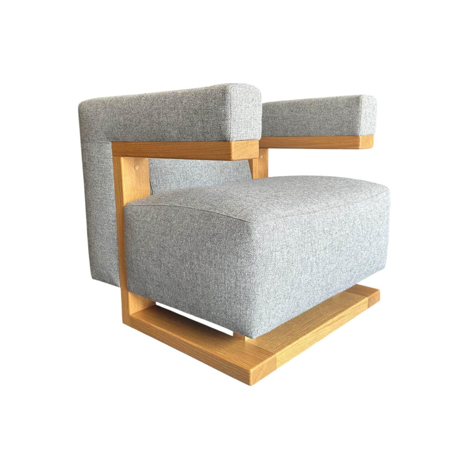 Tecta - Sessel Gropius F51 Stoff Hallingdal 65 130 Grau Gestell Eiche Massiv - 1