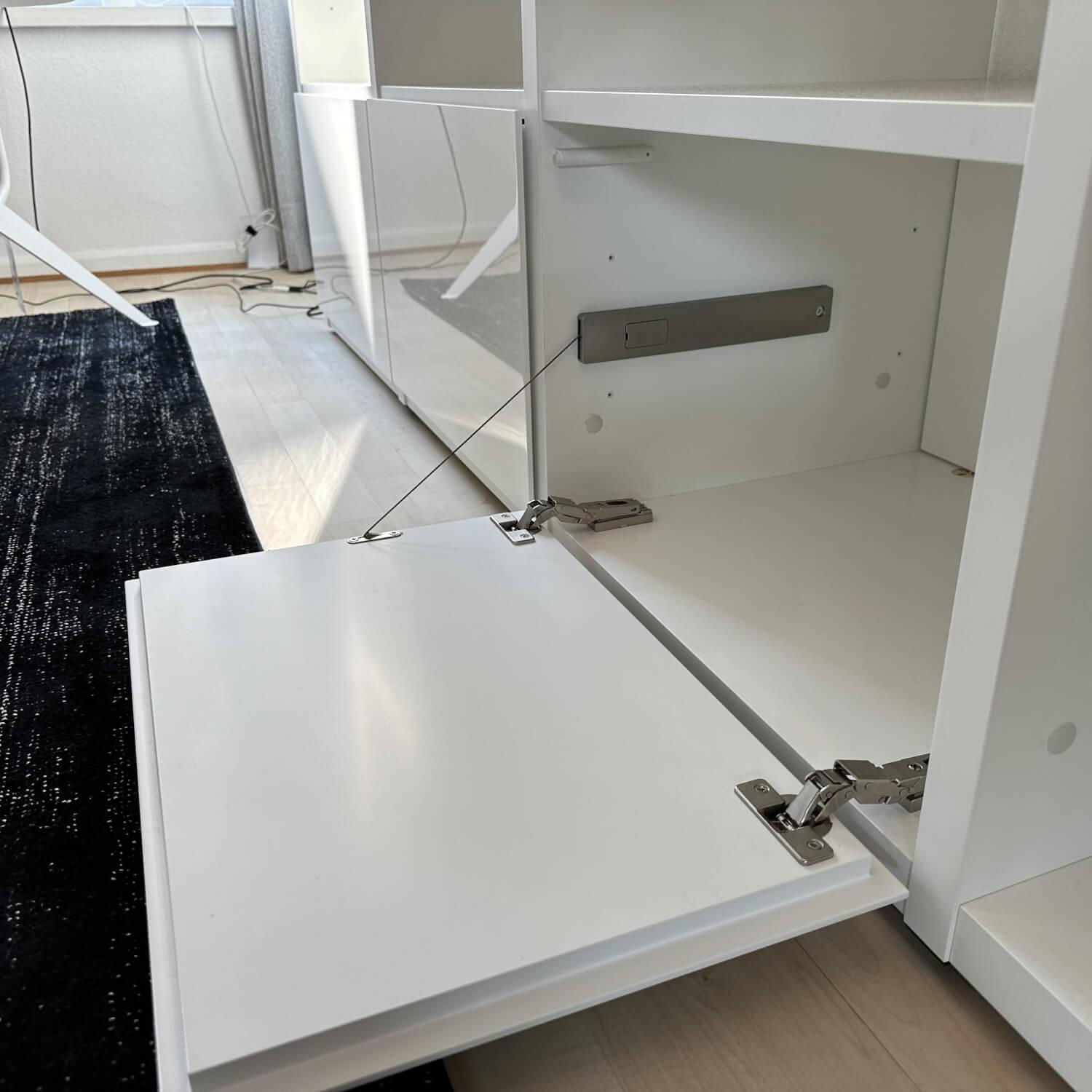 Interlübke - Raumteilerwand Studimo Korpus Lack Matt Schneeweiß M03 Front Lack Hochglanz Schneeweiß M74 Mit Leiter - 6