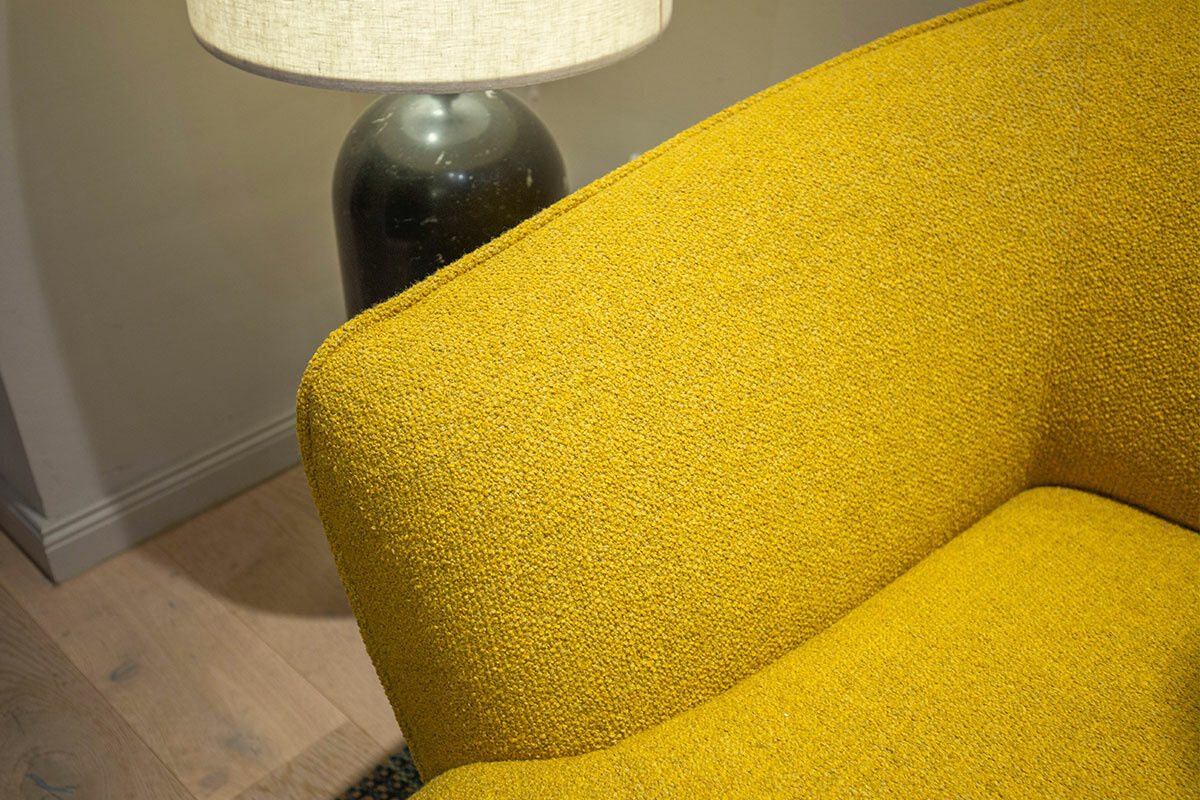Pode - Ecksofa Turia Stoff Monza 27166/66 Gelb Füße Epoxy - 4