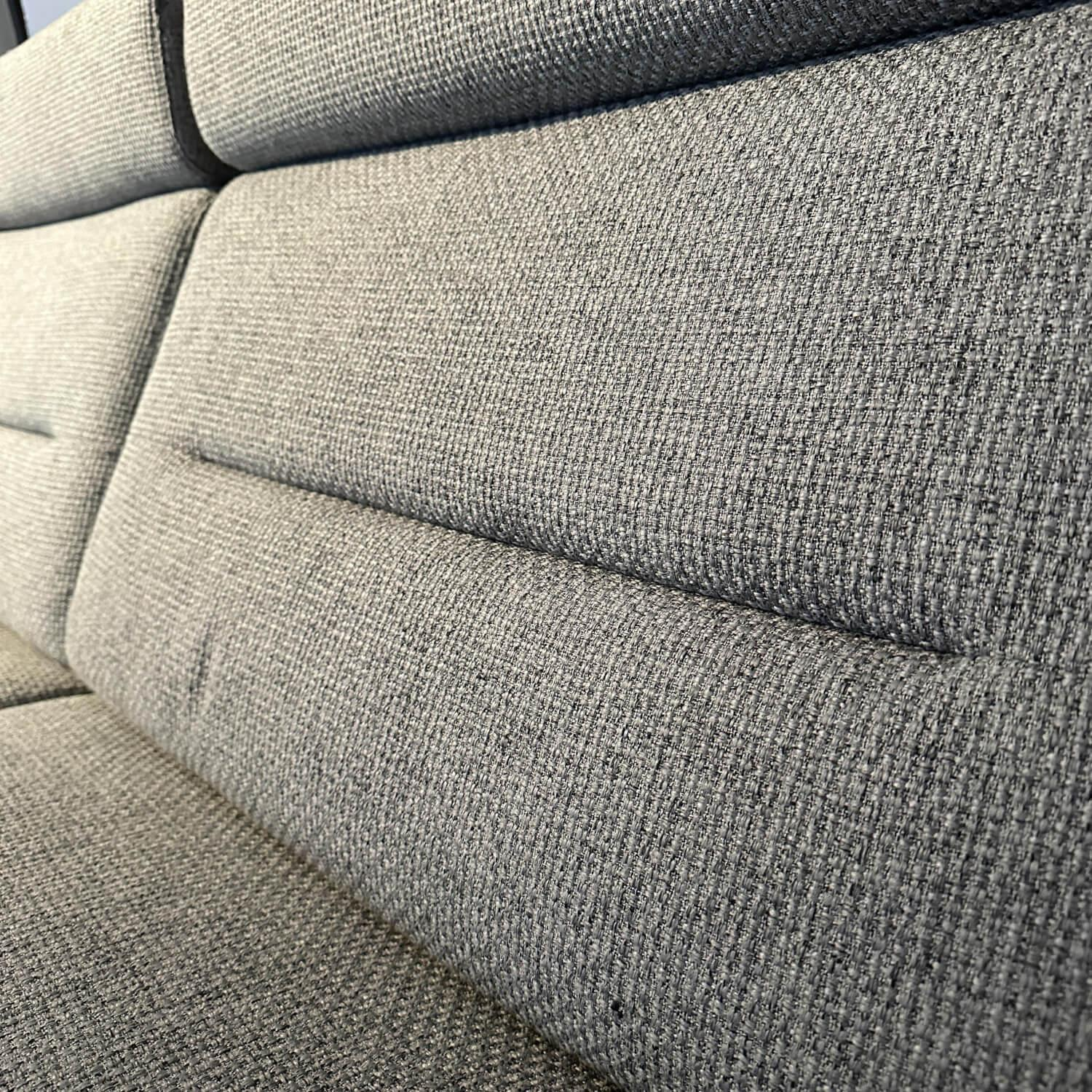 Stressless - Sofa Stella Bezug Stoff Erica 596 Grey 12 Grau Gestell Metall Schwarz Inklusive Zwei Kopfstützen - 7