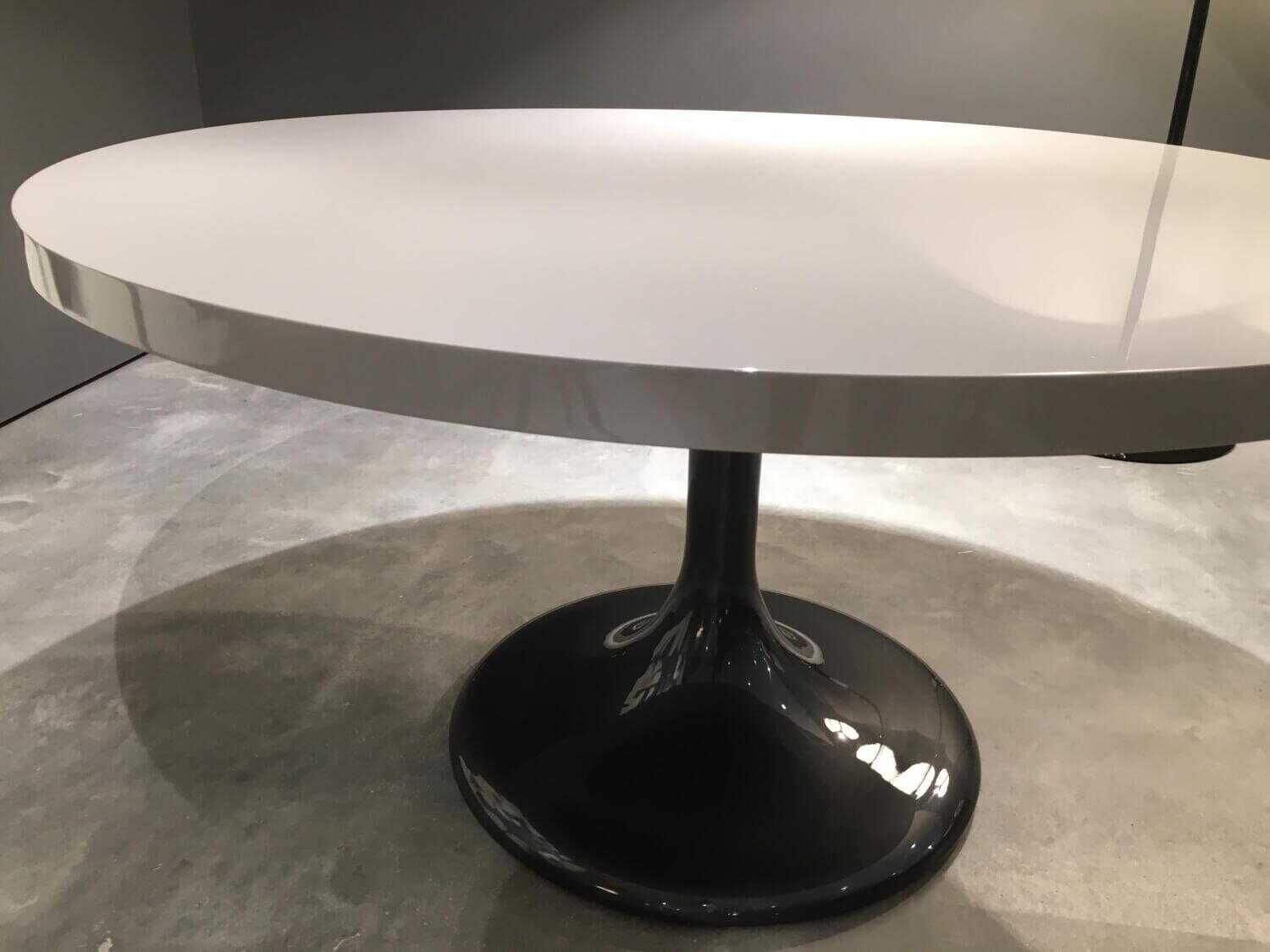 Minotti - Tisch Neto Platte Metall Sand Gestell Glänzend Zinnfarbig - 7