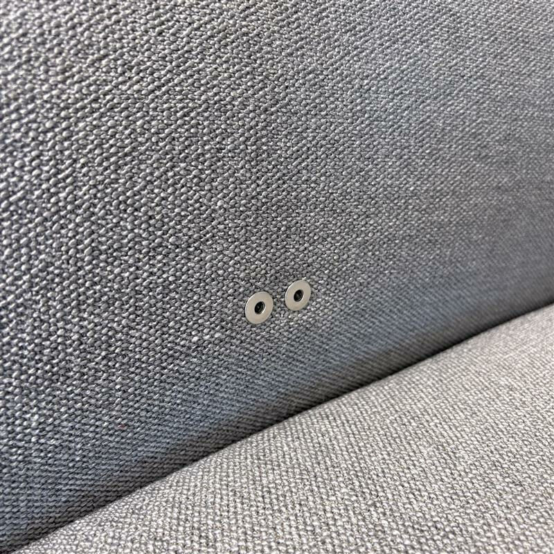 Rom - Ecksofa Cosmo HM 300 Stoff Silver Grau Gestell Schwarz - 4