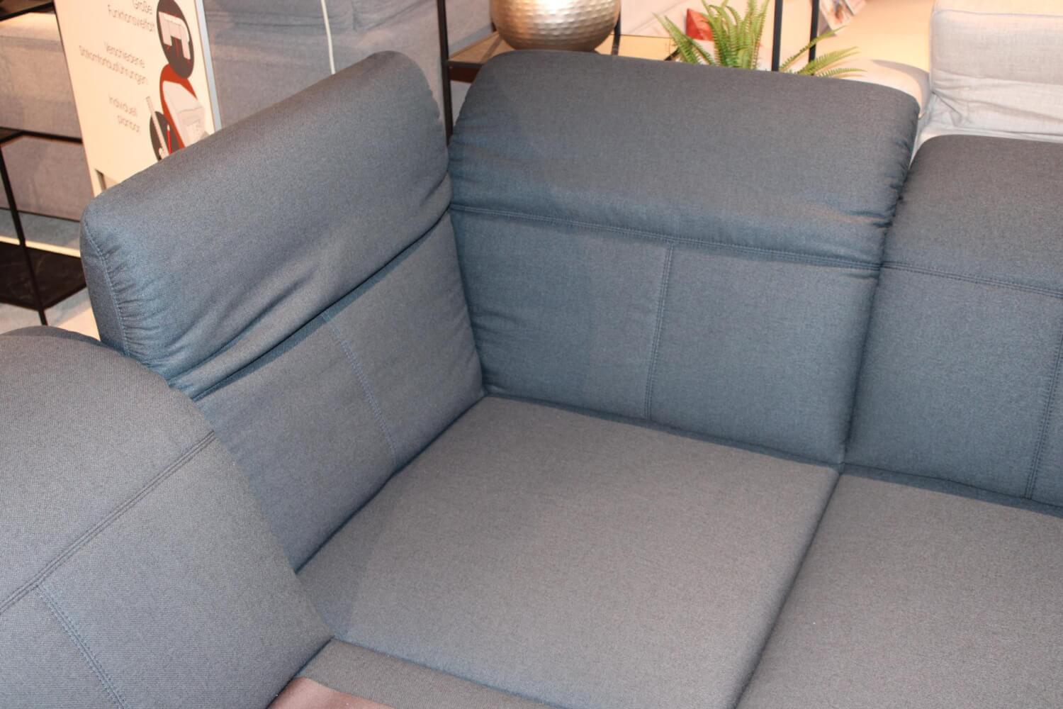 Carina - Ecksofa Memphis Lounge Stoff 3 Melrose Deep Ccean Blau Gestell Chrom - 8