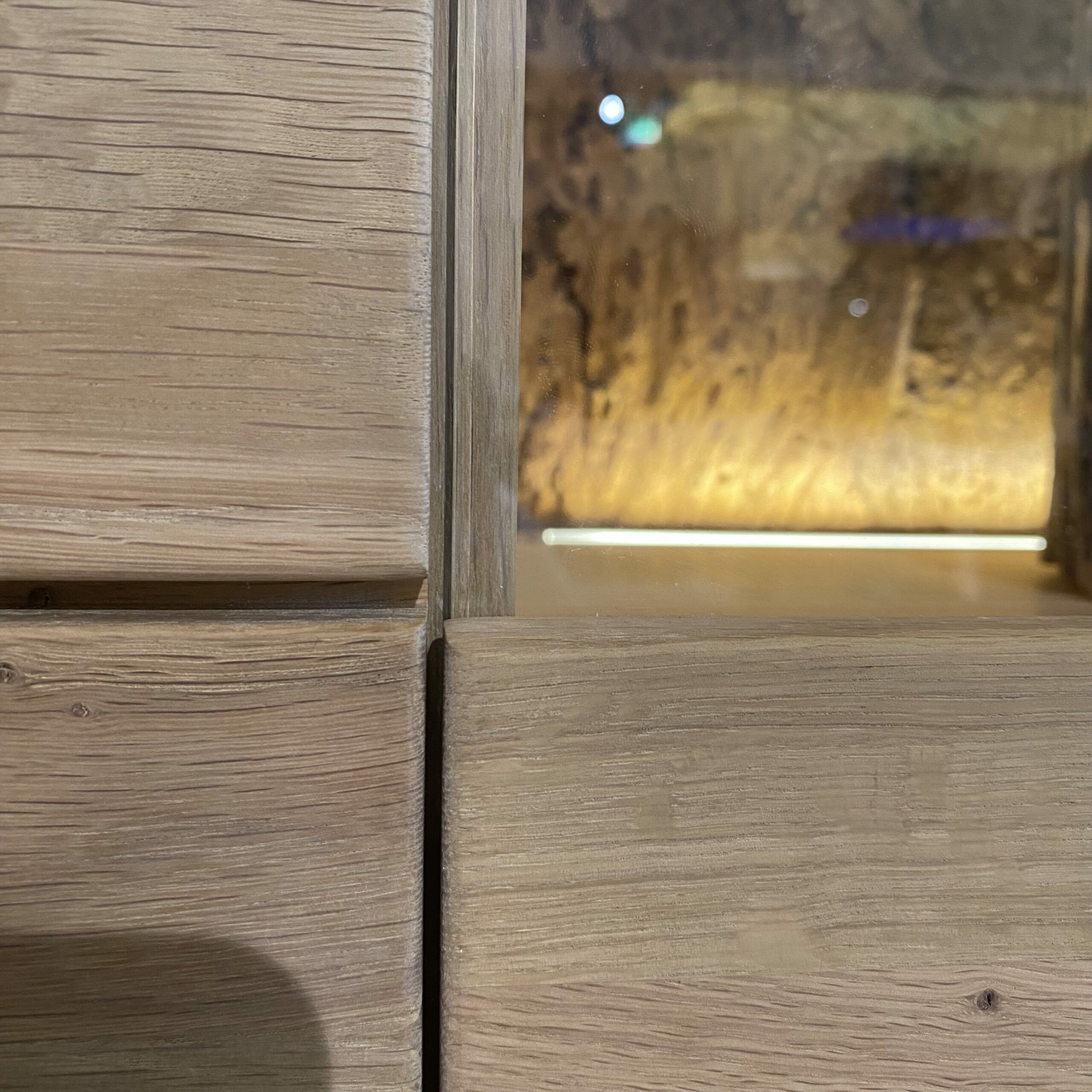 Natura - Vitrine Cartago Soft Wildeiche Bianco Glastür Links mit LED-Beleuchtung - 6
