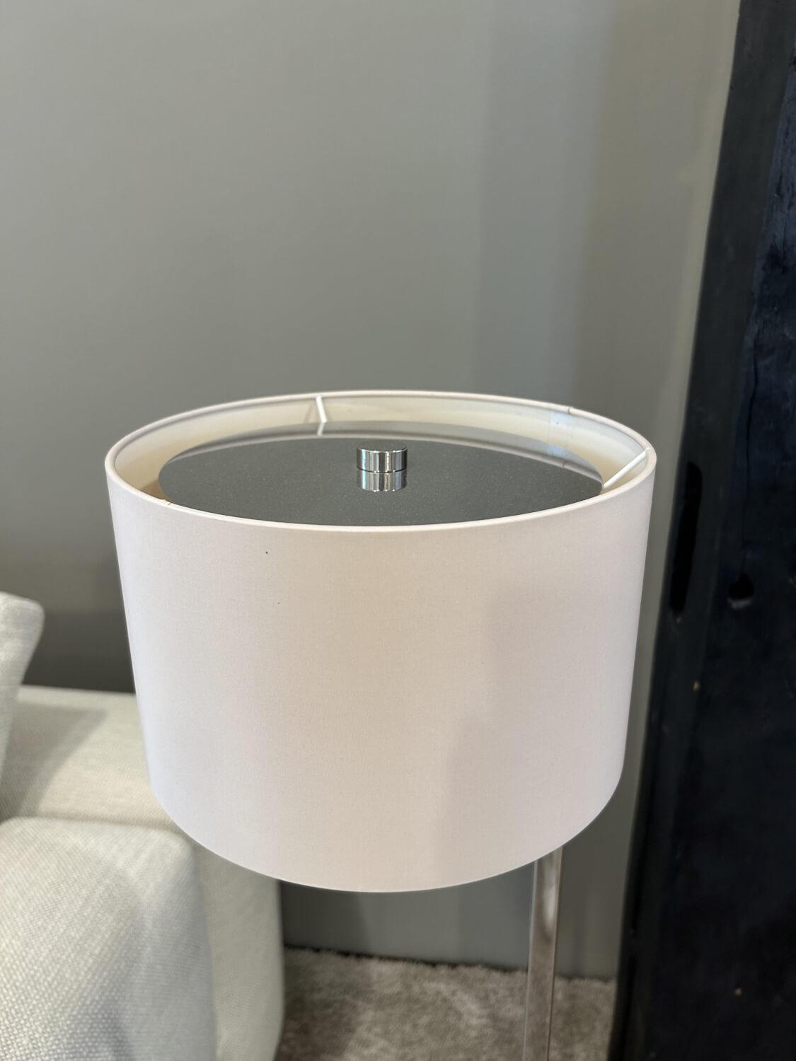 Christine Kröncke - Floor lamp Mono frame stainless steel light shade silk - 6