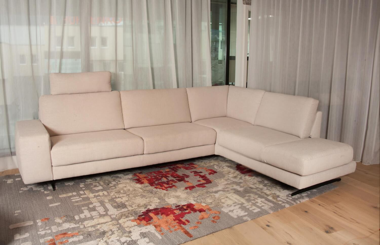 Koinor - Ecksofa Upgrade Bezug Stoff 13 Aqua Clean 17 Schwertkufe Schwarz Matt - 5