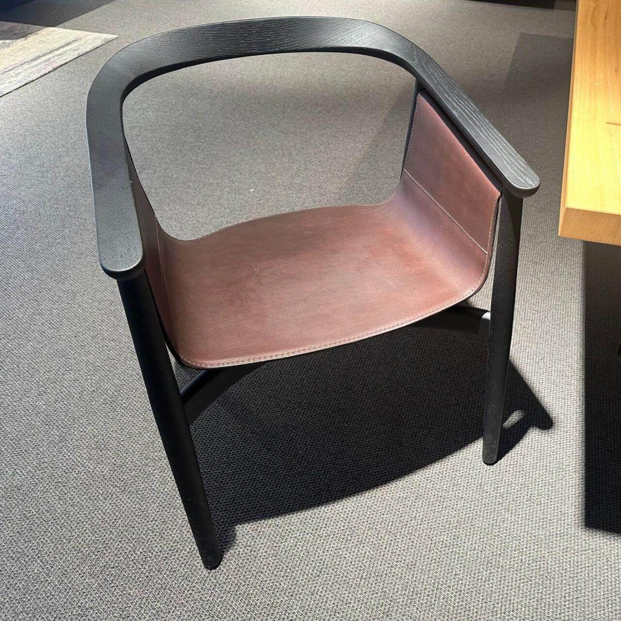 Zeitraum - Stuhl Pelle Cord Eiche Graphitschwarz Kernleder Schwarz (28 Stück vorhanden) - 7