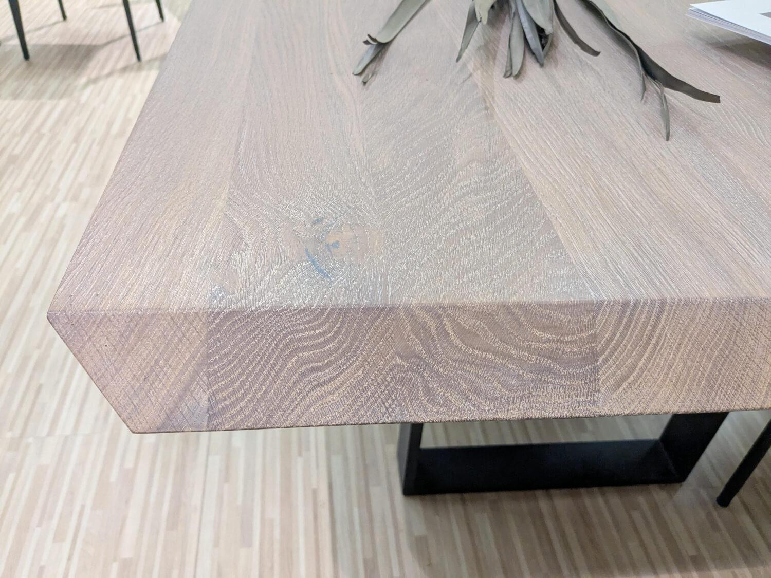 kf furniture - Esstisch Theben Ast-Eiche Gestell Stahl  Pulverbeschichtet Schwarz - 6