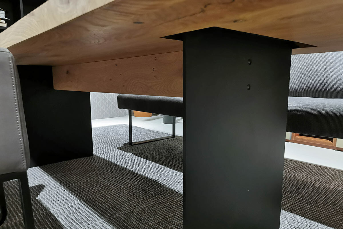 Scholtissek - Esstisch Edition Platte Sibirische Eiche Gestell Schwarz - 7