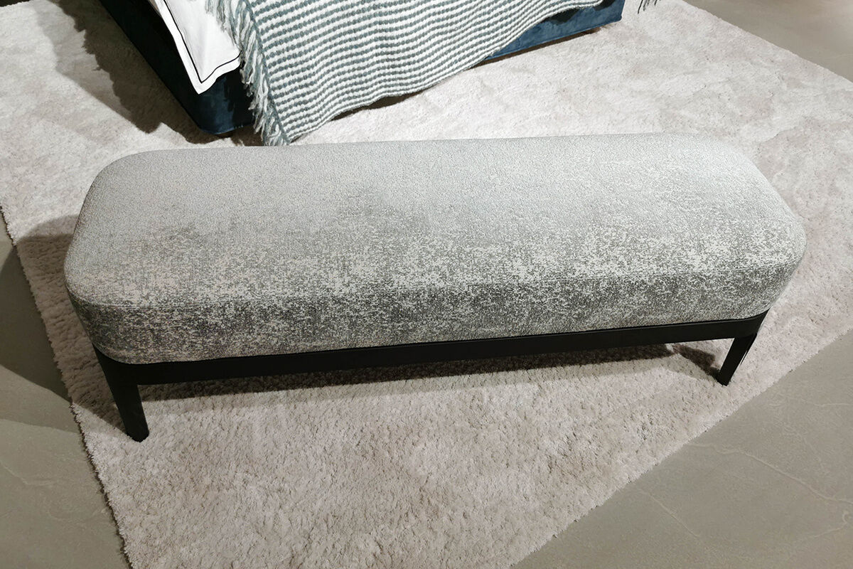 Molteni & C - Bettbank Fulham Stoff Kassandra Grau Gestell Eiche Schwarz - 3