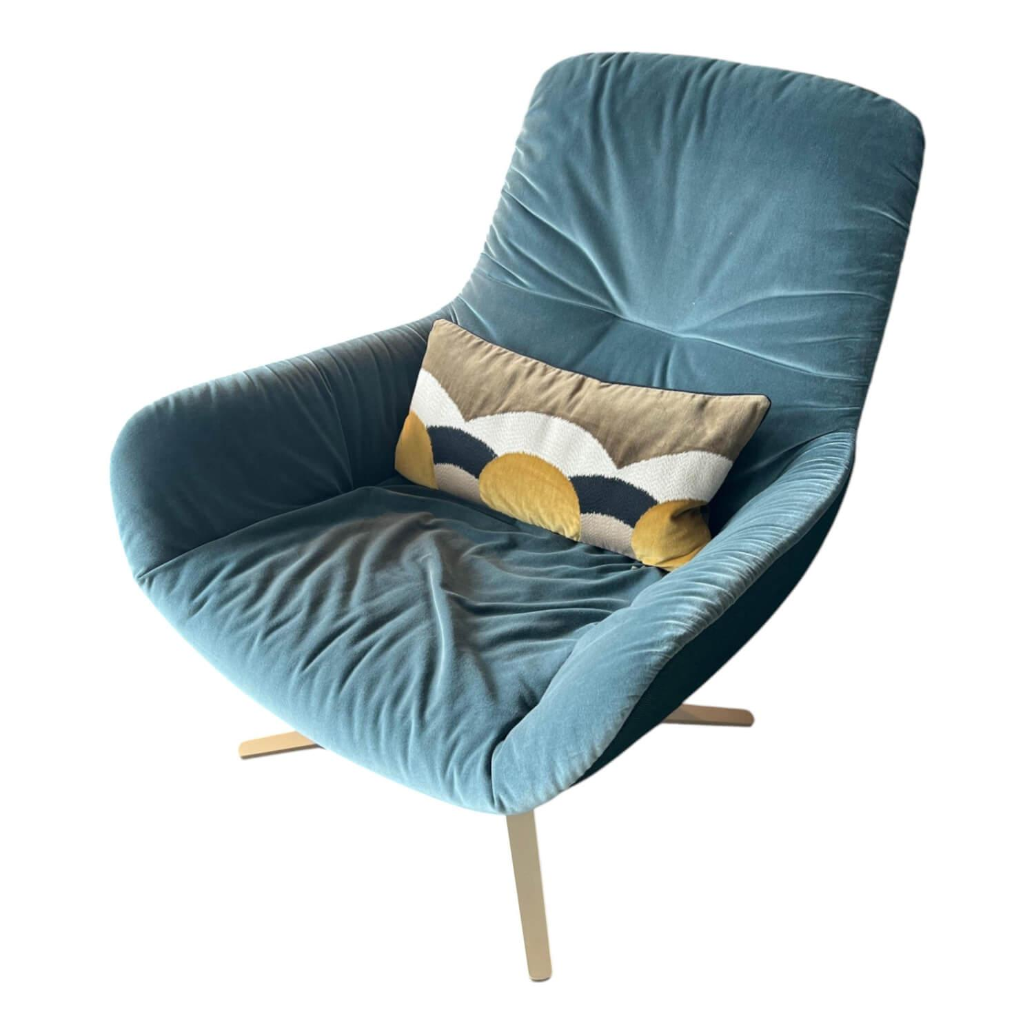 Freifrau - Sessel Leya Lounge Chair Stoff Bezug Spritz Acqua Rücken Stoff Vidar mit Wippmechanik - 1