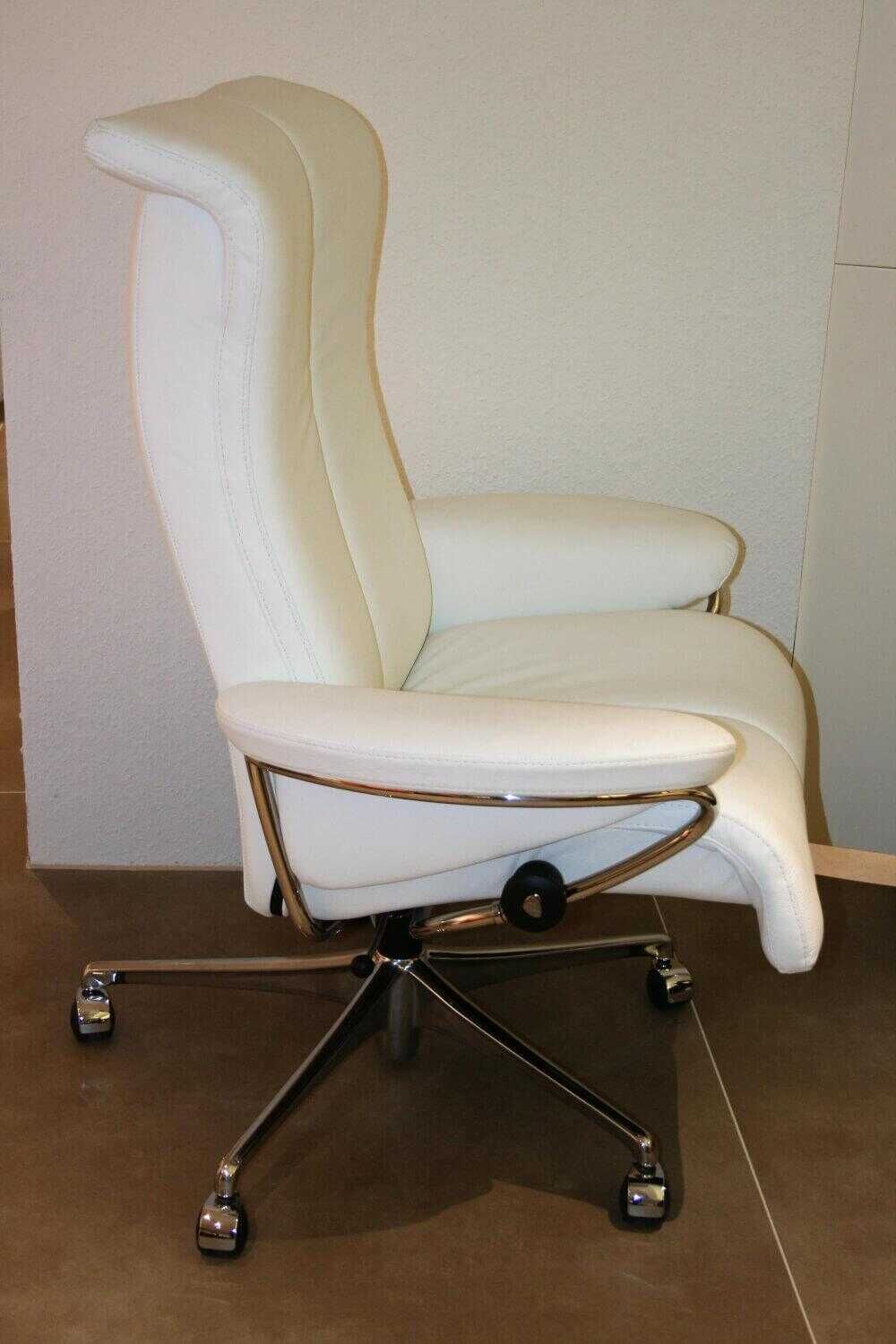 Stressless - Sessel Piano Blues Leder Weiß Home Office - 2